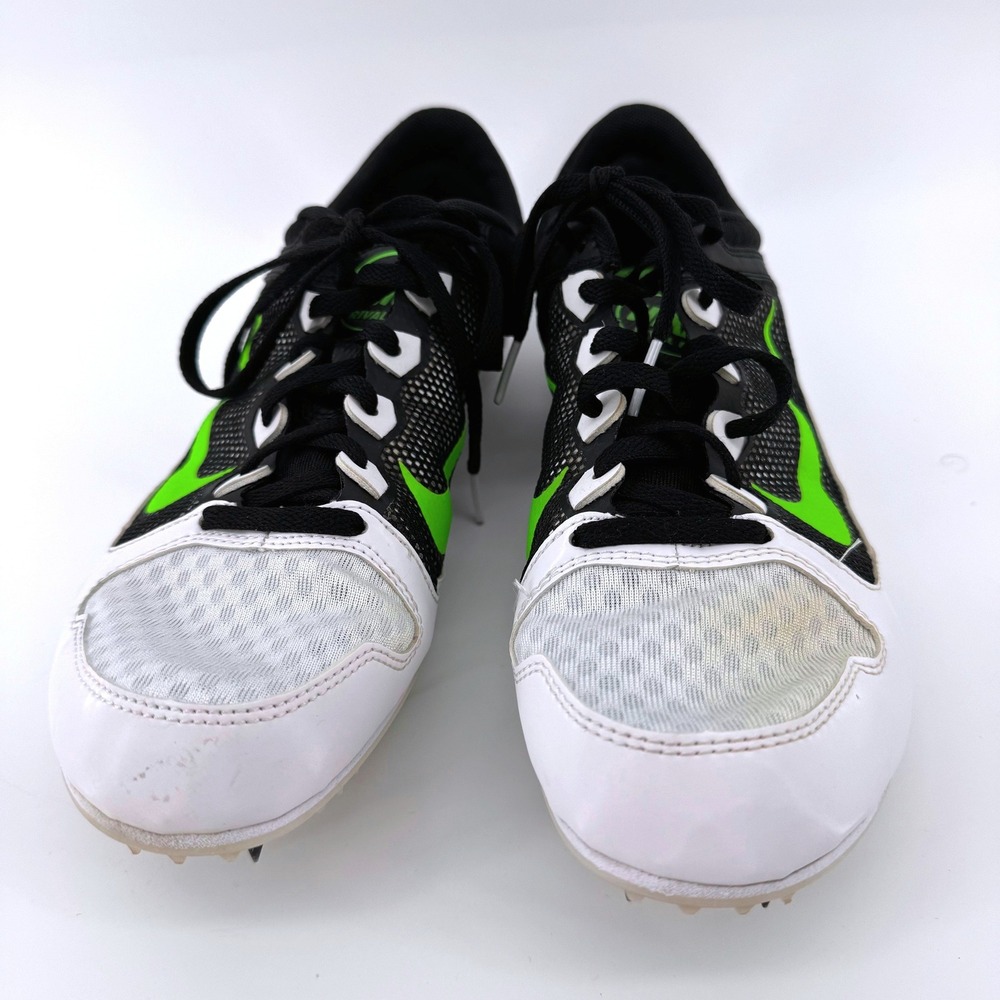Nike Zoom Rival MD 7 Track Spikes Mens 9.5 White Black Volt 616312-103 - Picture 5 of 8